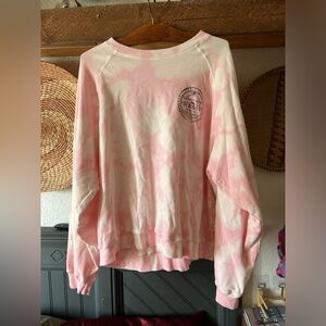 Electric & Rose tie dye crewneck sweatshirt pink - large